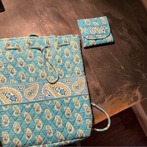 Vera Bradley paisley backpack with matching wallet